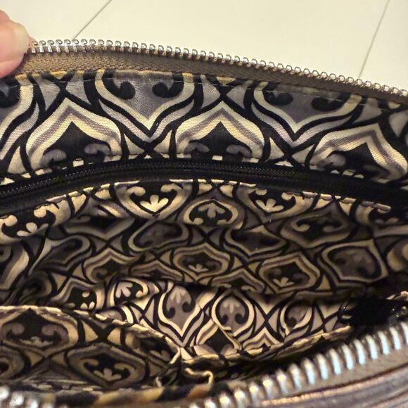 Brighton Zoe Metallic Bronze Crinkle Leather Crossbody Bag - Picture 10 of 16